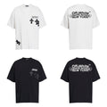Chrome Heart T Shirts Cross Color Leather Printed Short Sleeve T-Shirt Loose