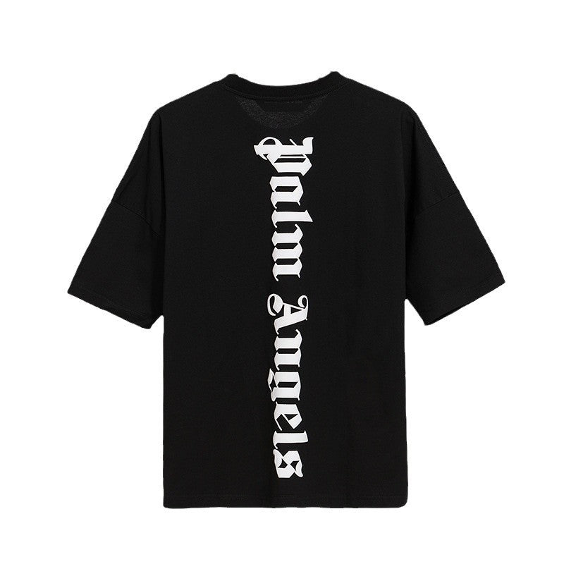 Palm Angels Teddy Bear Graphic Tee Loose Unisex Streetwear T-Shirt