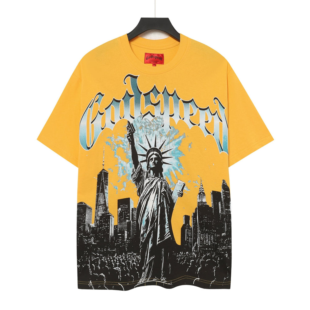 Godspeed Yellow Statue of Liberty Graphic T-Shirt